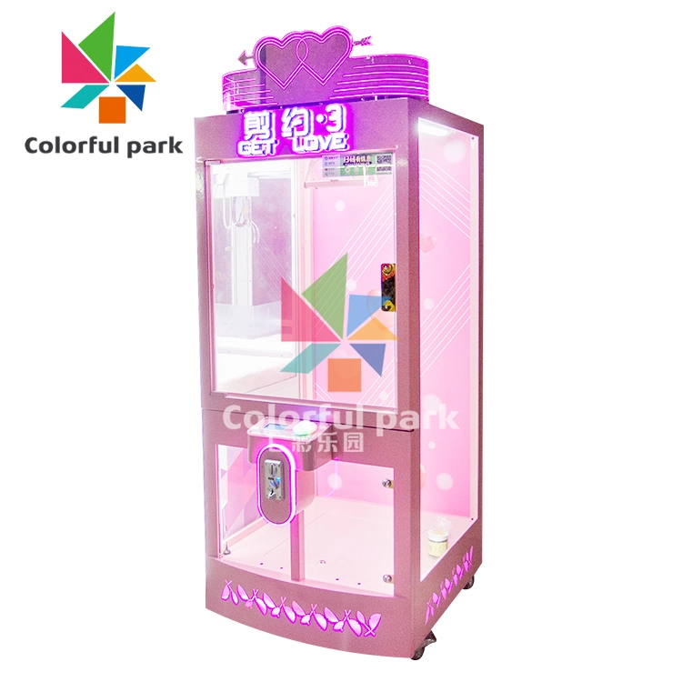 Colorful Park Coin Operated PP Tiger Toy Crane Claw Gift Machine Prize Claw Arcade Game Claw Machine Arcade