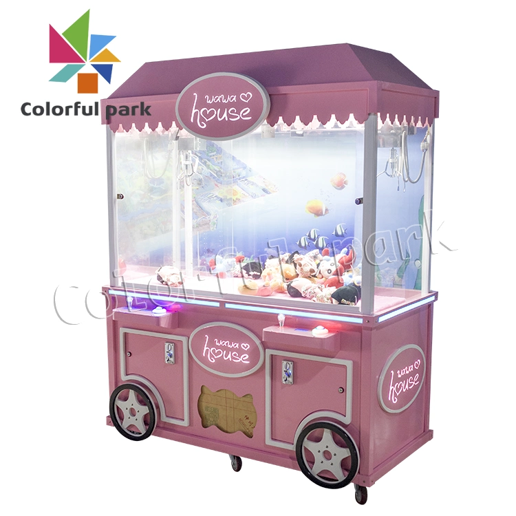Colorful Park Doll Crane Gift Coin Operated Arcade Amusement Toy Crane Claw Game