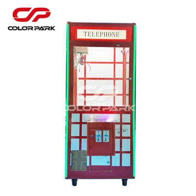 Colorful Park Crazy Toy 2 Coin Plush Toys Vending Claw Crane Machines for Sale Toy LED Crane Vending Machine
