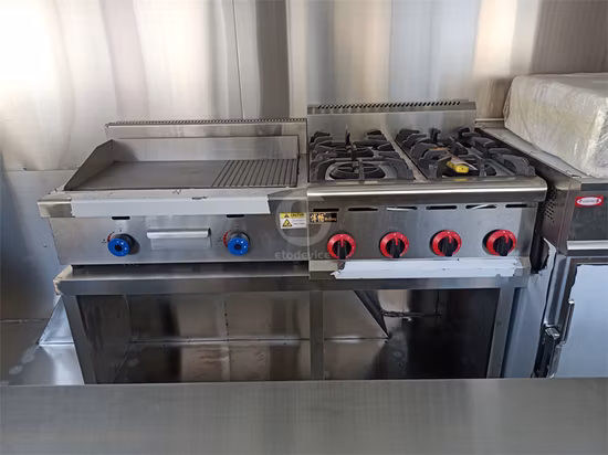 Europe Fashionable Airstream Food Trailer Stainless Steel Fast Food Truck with CE Food Cart